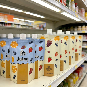 Confezioni Richiudibili e Riciclabili per Succhi - Sacchetti Stand-Up con Chiusura a Zip e Goffratura per Esposizione in Supermercato e Picnic all'Aperto - Product Image 6