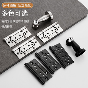 Stainless Steel Door Hinges 4X5 Inch 180 Degree Silent Bearing Hardware For Interior Wooden Doors - Product Image 2