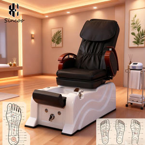 Electric European Style Luxury Multifunctional Glass Pedicure <b>Chair</b> with Massage Back Lift Customizable Color & Logo - Product Image 3