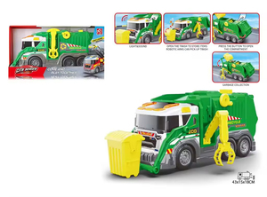 Camión de <span class=keywords><strong>basura</strong></span> Big Friction Powered Cartoon Car Toy Truck Set para niños con sonido ligero - Product Image 6