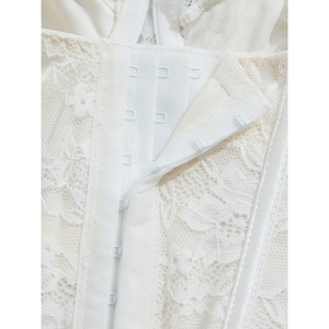 Soutien-gorge corset et bustiers sans couture en dentelle blanche respirante, sculptant le corps, push-up, tricoté, pour femmes - Product Image 6