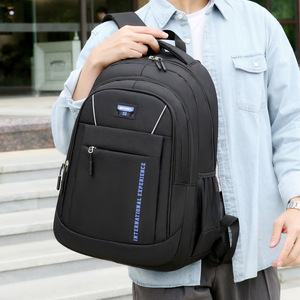 Factory Wholesale Men's Daily Travel Computer <b>Backpack</b> <b>Large</b> Capacity Boys' School Pack Zipper Waterproof Oxford for Leisure - Product Image 3