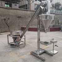 Machine de remplissage semi-automatique électrique en acier inoxydable pour bouteilles de boissons et poudres, avec convoyeur à vis, haute productivité