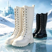 Bottes hautes pour filles, collection automne-hiver, confortables et chaudes, style tendance, pour enfants
