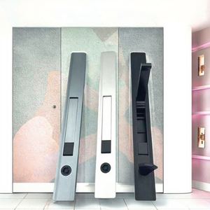 Ensemble de serrures modernes en alliage d'aluminium et de zinc pour portes et fenêtres, avec installation facile, design ambidextre, crochets coulissants personnalisables - Product Image 3