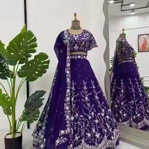 Opulento bordado boda Lehenga lujoso atuendo nupcial indio y pakistaní perfecto para grandes celebraciones asuntos elegantes - Product Image 2