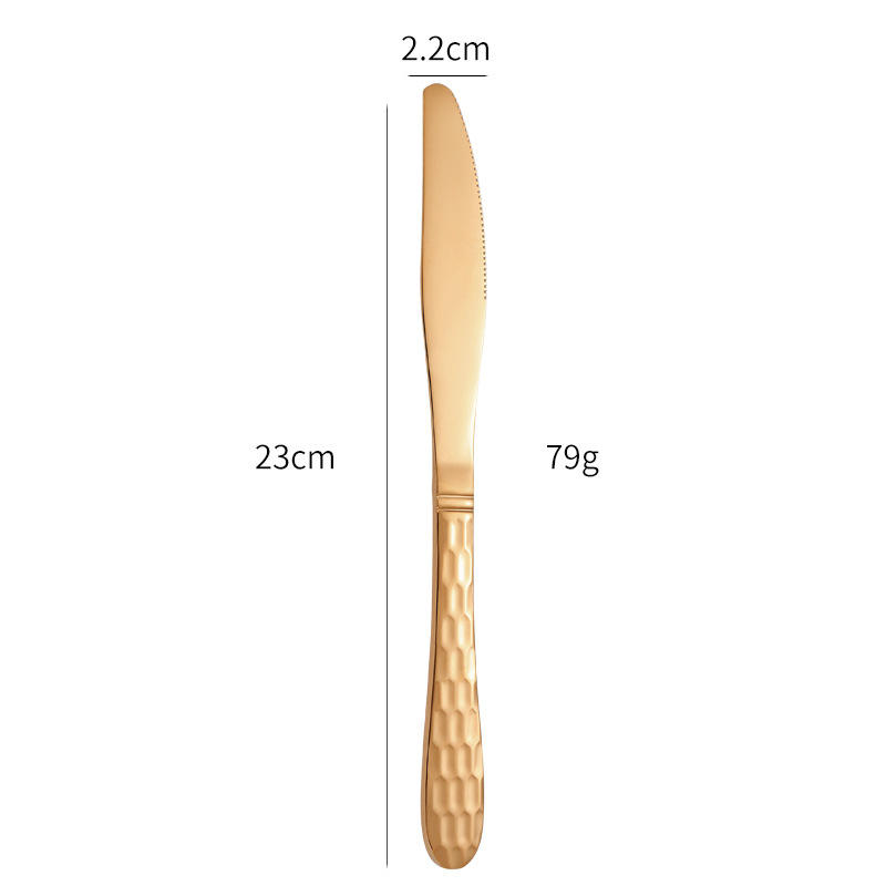 Rose gold steak knife