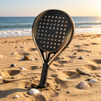 Raquette de la série Hua, design en forme de goutte d'eau, optimisation aérodynamique, noyau en fibre de carbone 12K MLD EVA, raquette de beach tennis