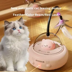 TongMao Intelligentes Automatisches Elektrisches Sensor-ABS-Katzenspielzeug mit Glasfaser-Laser und Federstab zur Langeweilebekämpfung für Katzen und Haustiere - Product Image 1