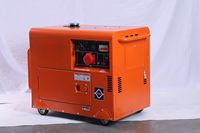 Générateur diesel silencieux à économie d'énergie 5-8 kW, refroidi par air, 50/60 Hz, 3000 tr/min, monophasé, portable, démarrage électrique 12 V CC pour la maison