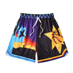 Short de basket-ball d'été à taille élastique 100% Polyester Short de basket-ball personnalisé Designer Activewear Gym Mesh Running Men Shorts - Product Image 5