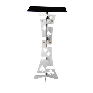 Square metal folding <b>table</b>, folding magic <b>table</b>, stage close-up <b>card</b> <b>table</b>, Kingmagic magic props wholesale. - Product Image 1