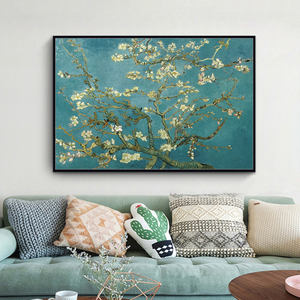 <span class=keywords><strong>Peinture</strong></span> à l'huile épaisse moderne, impression numérique, célèbre 'Fleur d'abricot' de Van Gogh, <span class=keywords><strong>peinture</strong></span> sur toile décorative pour salon et salle à manger - Product Image 3