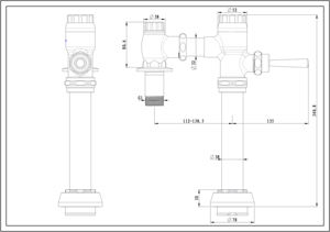 ฟลัชอมิเตอร์วาล์วแบบเปิดปิดด้วยมือทำจากพลาสติกและวัสดุทองเหลืองใช้สำหรับใช้ในห้องน้ำ - Product Image 6