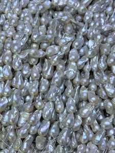 Perle baroque blanche d'eau douce naturelle <span class=keywords><strong>Eswin</strong></span> de grande taille 13-15x19-23mm Grade AAAAA/AAAA pour la fabrication de bijoux en gros - Product Image 4