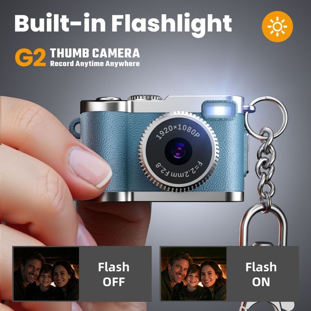 Portable Pocket Size Retro Cameras Children Gift 1080P HD Video Recorder Keychain Kids Toys Mini Digital Thumb Camera MicroSD