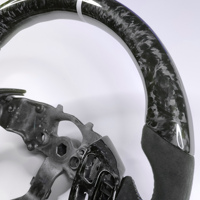 Roda kemudi serat karbon tempa kustom untuk Mazda 3 Mazda 6 Rx8 Mx5