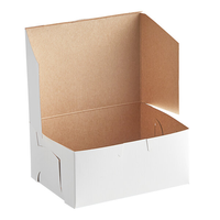 Boîte de boulangerie personnalisable blanche de qualité alimentaire Emballage de boulangerie personnalisé pour biscuits, gâteaux, cupcakes Emballage cadeau