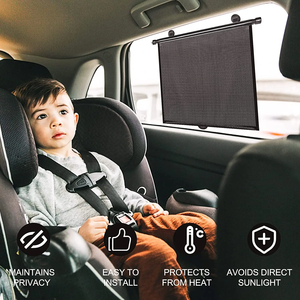 रिट्रेटेबल कार रोलर शेड बेबी साइड विंडो सनशेड गोपनीयता स्क्रीन - Product Image 6