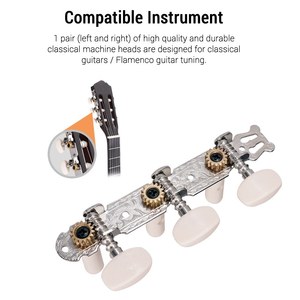 1 Cặp Guitar Bạc Điều Chỉnh Chốt Dây Đàn Guitar Cổ Điển Điều Chỉnh Đầu Máy - Product Image 2