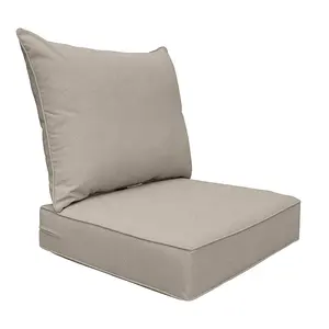 Almofadas profundas ao ar livre cobre substituição cobre rattan jardim mobília do pátio sofá sofá Seat & back seat cushion