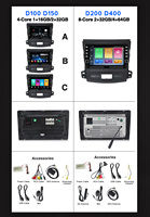 MEKEDE-D Android 9 4Core 1 + 16G Voiture Audio Vidéo Lecteur DVD pour mitsubishi Outlander 2006 2007 2008-2012 Radio Stéréo BT 4G CFC
