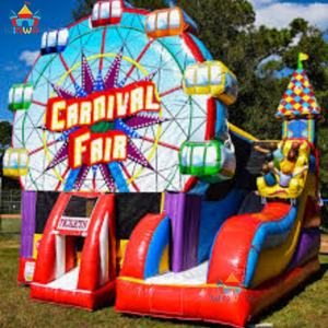 Grand combo gonflable de carnaval 5-en-1 en PVC 7x5m/25x18ft pour 5 à 10 passagers - Product Image 3