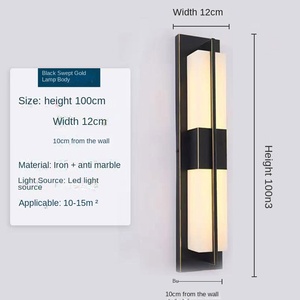 โคมไฟติดผนัง LED ภูมิทัศน์ที่ทันสมัยสำหรับลานกลางแจ้งสวนในบ้านลานกันน้ำดีไซน์ทองแดงพร้อมแหล่งจ่ายไฟพลังงานแสงอาทิตย์ - Product Image 3