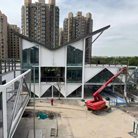 Villa prefabricada moderna con estructura de acero y casas de construcción de metal, también para Barndominium personalizado y proyectos residenciales de acero ligero