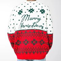 Pull-over en viscose à manches longues pour homme, style rétro européen et américain, col rond, idéal pour les fêtes de Noël, pour le commerce transfrontalier.