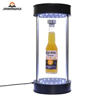 Présentoir rotatif magnétique lévitant pour bouteilles, en plastique et métal, avec LED, pour publicité en bar et KTV - Vente en gros LiqVis