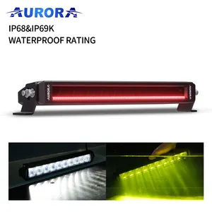 In Stock USA Designed CE RoHS UV AURORA Screwless 10 Inch 50W Waterproof IP69K Offroad RGB LED Light Bar