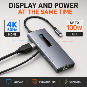 7 in 1 <b>USB</b> C <b>Hub</b> 10Gbps 4K 60Hz 100W PD Gigabit Ethernet SD TF <b>USB</b> 3.0 Type C Multiport Adapter Wholesale - Product Image 1