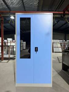 من المصنع ببابين خزانة معدنية لغرفة النوم خزائن فولاذية للأطفال - Product Image 2