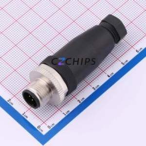 I.AX.TSN.M12.P08.PP7 Circular (Cable) Connector Connector ( Jack Specification: M12 )( Total PIN Count: 8P )( Gender: Male ) - Product Image 1