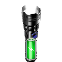 Lampes de poche d'extérieur étanches super lumineuses 1200 lumens rechargeables par USB Torche LED d'urgence Lampe de poche portable