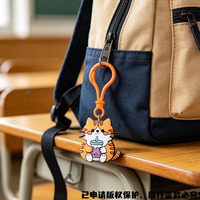 Porte-clés mousqueton en PVC personnalisable avec logo 2D/3D, étanche, imprimé UV, léger, à arrêt automatique, à intensité variable, fait main