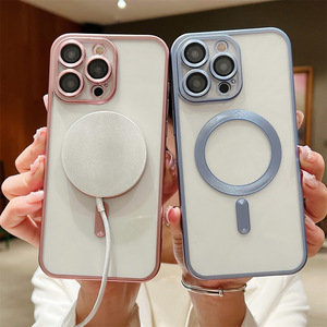 <span class=keywords><strong>Custodia</strong></span> morbida in TPU di lusso <span class=keywords><strong>custodia</strong></span> magnetica per caricabatterie Wireless trasparente per <span class=keywords><strong>iPhone</strong></span> 14 13 <span class=keywords><strong>12</strong></span> <span class=keywords><strong>custodia</strong></span> <span class=keywords><strong>protettiva</strong></span> per cellulare - Product Image 4