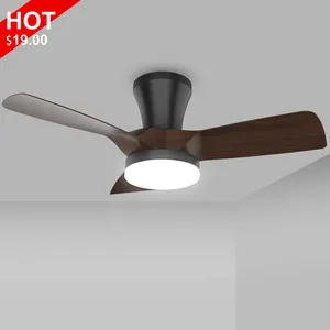 30" 22w 2200lm ABS Traditional Electric Home Ceiling Fans With Led Lights Remote Control