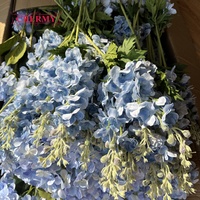 Fleur artificielle Delphinium bleu effet naturel DC166, très vendue, à longue tige, pour centres de table de mariage et arrangements floraux