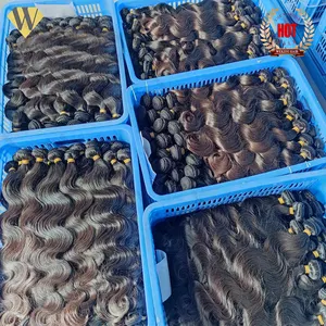 Best Women's Hair Cheveux Naturel Cuticle Aligned Raw Vietnamese Original Human Hair Weft Burmese Curly Raw Indian Hair Bundles