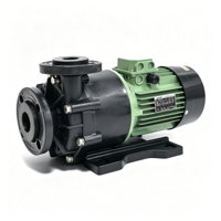 Pompe chimique industrielle horizontale en plastique GFRPP KDL-J18 2,2 KW, 2''/1-1/2'', à entraînement magnétique, pour l'industrie des circuits imprimés