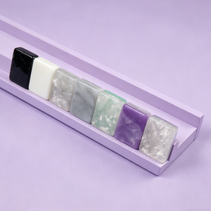 Fichas de Mahjong de Resina Color Lavanda Púrpura, Estilo Americano, con Diseño Estético de Perlas - Product Image 4