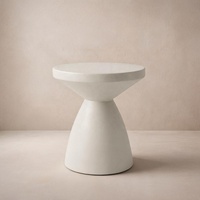 Table basse minimaliste en résine, design moderne blanc, meubles de salon faits à la main