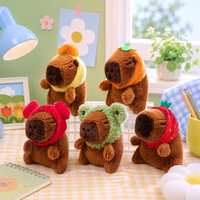 Porte-clés en peluche Capitoram, figurine Capybara, pendentif de sac à dos, figurine mignonne en forme de fraise, cadeau créatif premium