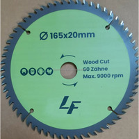 165mm haute fréquence soudé 6 1/2 pouces lame de scie circulaire coupe multi-matériaux pour bois cuivre plexiglas industriel OEM