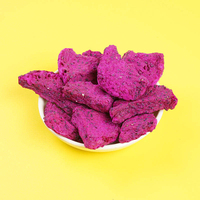 Pure natuurlijke gevriesdroogde rode drakenvrucht plakjes zonder suiker FD rode pitaya knapperige snack voor de wereldmarkt