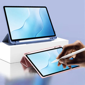 Funda transparente Laudtec de cuero PU plegable en Y para iPad Pro 11/12.9 - Funda transparente de cuero PU plegable en Y con soporte, función de activación/desactivación automática y ranura para lápiz - Product Image 2
