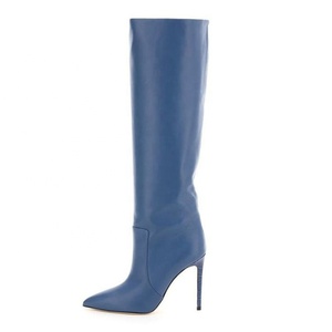 Nuevas Botas de Tacón Alto al Por Mayor, Botas de Piel Sintética con Tacón de Aguja, Zapatos de Moda para Mujer, Otoño Invierno, Uso Diario, Botas Altas Hasta la Rodilla - Product Image 1
