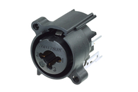 Neutrik NCJ6FA-V Connecteur XLR femelle 3 broches, XLR femelle 3 pôles combiné avec prise TRS stéréo, montage vertical sur circuit imprimé